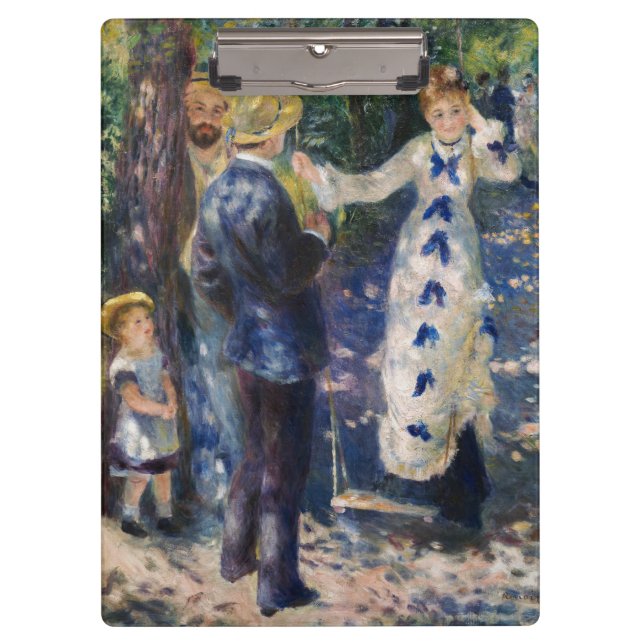 Pierre-Auguste Renoir - The Swing Klemmbrett (Vorderseite)