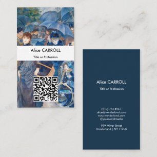 Pierre-Auguste Renoir - The Umbrellas - QR-Code Visitenkarte