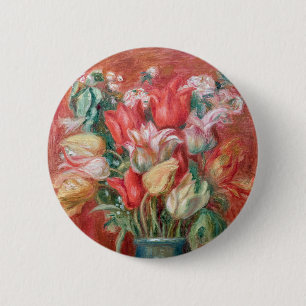 Pierre-Auguste Renoir - Tulip Bouquet Button