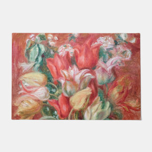 Pierre-Auguste Renoir - Tulpenstrauß Fußmatte