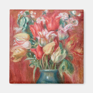 Pierre-Auguste Renoir - Tulpenstrauß Magnet