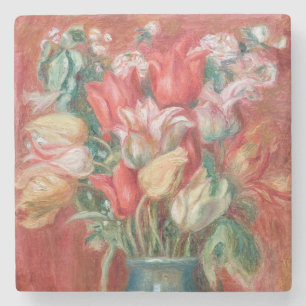Pierre-Auguste Renoir - Tulpenstrauß Steinuntersetzer