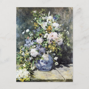 Pierre-Auguste Renoir Vase von Blume Postkarte