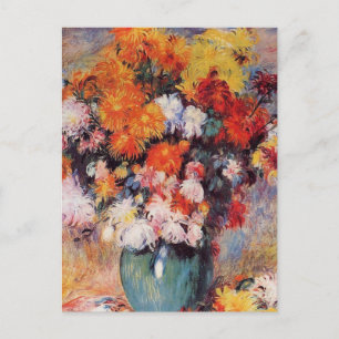 Pierre Auguste Renoir Vase von Chrysanthema Postkarte
