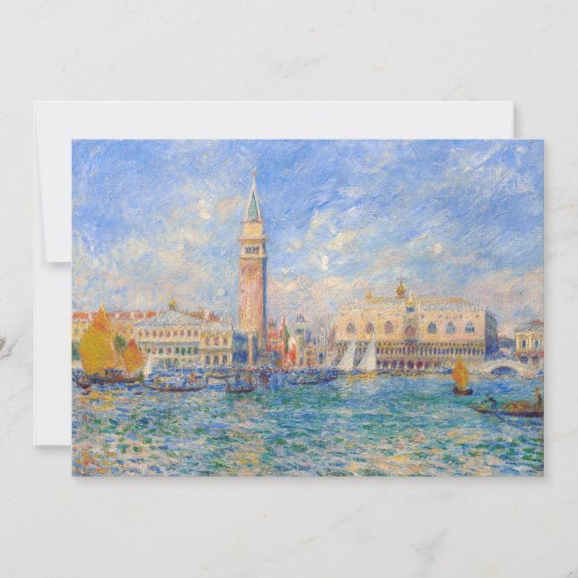 Pierre-Auguste Renoir - Venedig, der Dogenpalast Dankeskarte (Vorderseite)