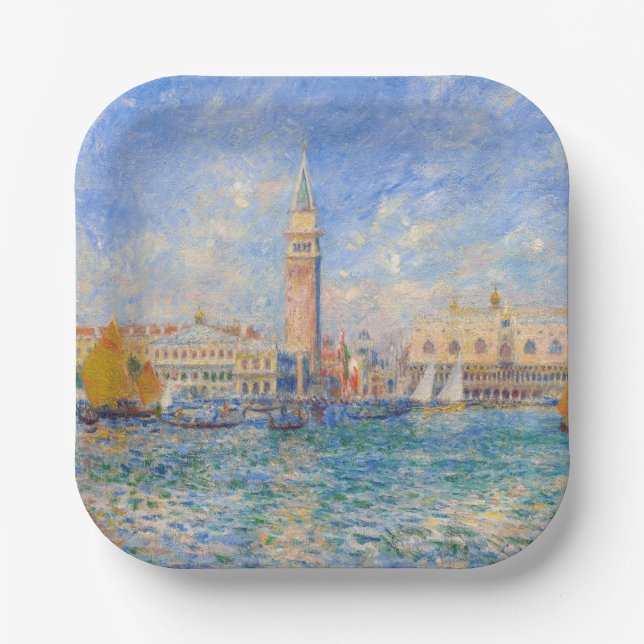 Pierre-Auguste Renoir - Venedig, der Dogenpalast Pappteller (Vorderseite)