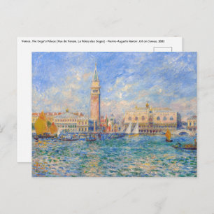 Pierre-Auguste Renoir - Venedig, der Dogenpalast Postkarte