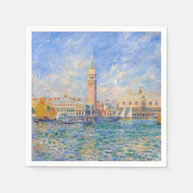 Pierre-Auguste Renoir - Venedig, der Dogenpalast Serviette (Vorderseite)