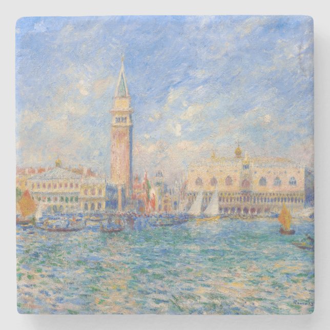 Pierre-Auguste Renoir - Venedig, der Dogenpalast Steinuntersetzer (Vorderseite)