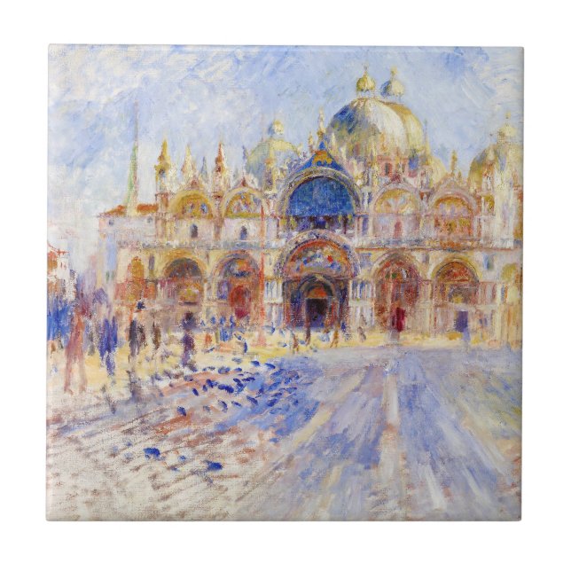 Pierre-Auguste Renoir - Venedig, Piazza San Marco Fliese (Vorderseite)