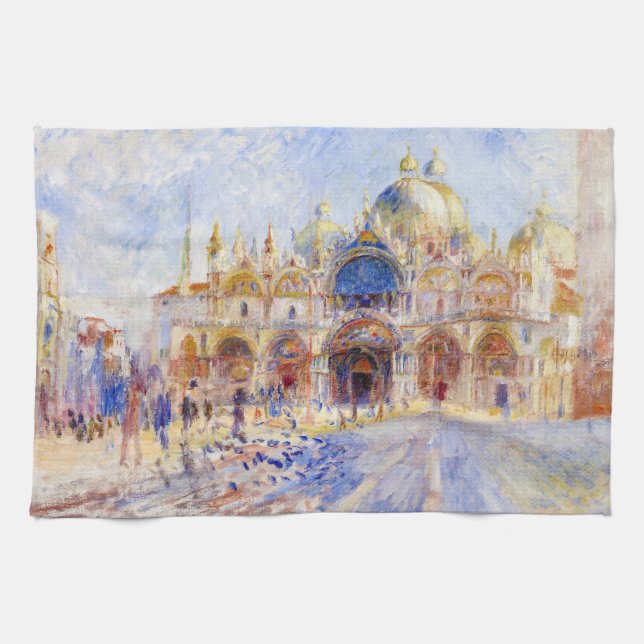 Pierre-Auguste Renoir - Venedig, Piazza San Marco Geschirrtuch (Horizontal)