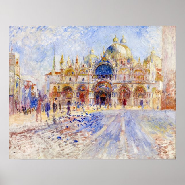 Pierre-Auguste Renoir - Venedig, Piazza San Marco Poster (Vorne)