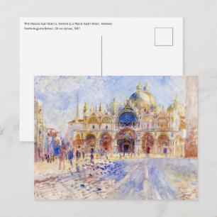 Pierre-Auguste Renoir - Venedig, Piazza San Marco Postkarte