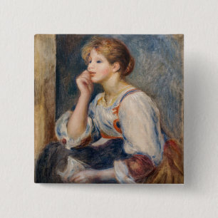 Pierre-Auguste Renoir - Woman with a Letter Button