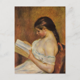 Pierre-Auguste Renoir- Young Girl Reading Postkarte