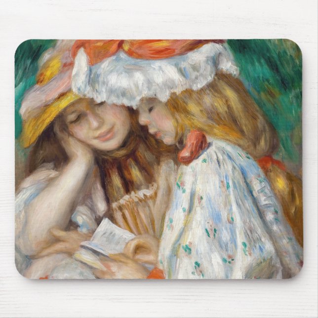 Pierre-Auguste Renoir - Zwei Girls Reading Mousepad (Vorne)