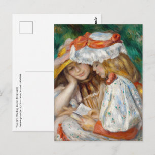 Pierre-Auguste Renoir - Zwei Girls Reading Postkarte