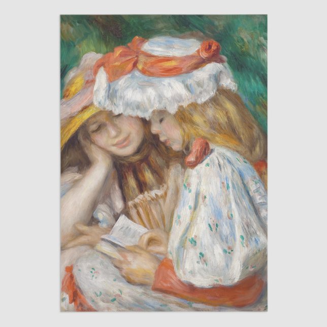 Pierre-Auguste Renoir - Zwei Girls Reading Seidenpapier (Von Creator hochgeladen)