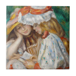 Pierre-Auguste Renoir - Zwei Mädchen lesen Fliese