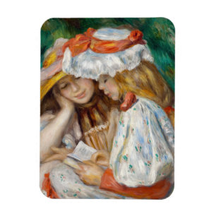 Pierre-Auguste Renoir - Zwei Mädchen lesen Magnet