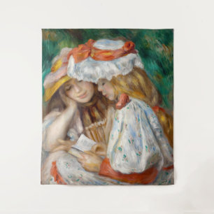 Pierre-Auguste Renoir - Zwei Mädchen lesen Wandteppich