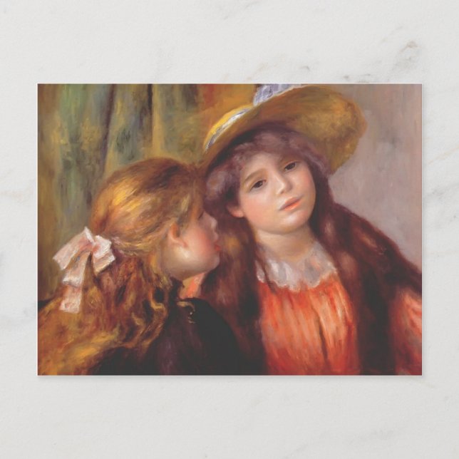 Pierre-Auguste Renoir - Zwei Mädchen Postkarte (Vorderseite)
