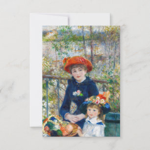 Pierre-Auguste Renoir - Zwei Schwestern auf der Te Dankeskarte