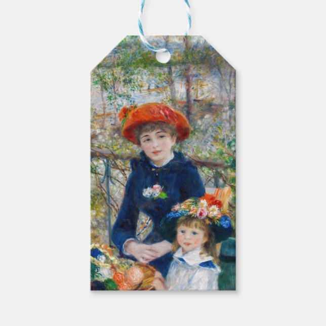 Pierre-Auguste Renoir - Zwei Schwestern auf der Te Geschenkanhänger (Vorderseite)