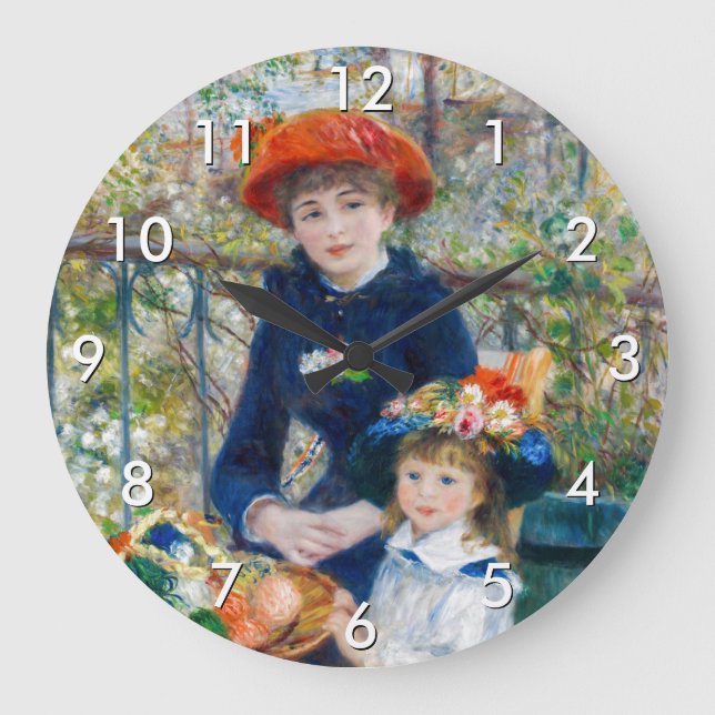 Pierre-Auguste Renoir - Zwei Schwestern auf der Te Große Wanduhr (Vorderseite)