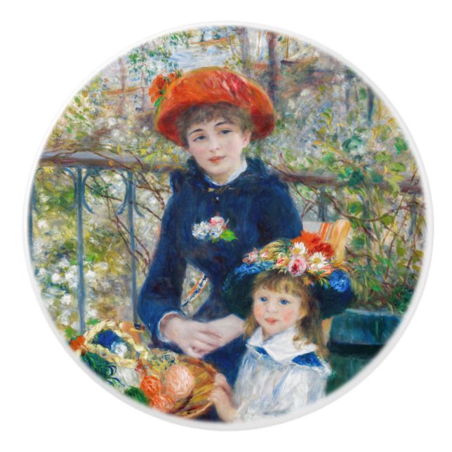 Pierre-Auguste Renoir - Zwei Schwestern auf der Te Keramikknauf (Vorderseite)