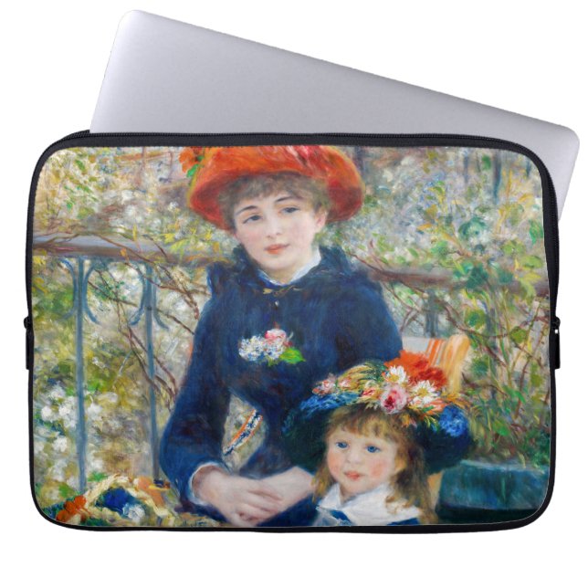 Pierre-Auguste Renoir - Zwei Schwestern auf der Te Laptopschutzhülle (Vorderseite)