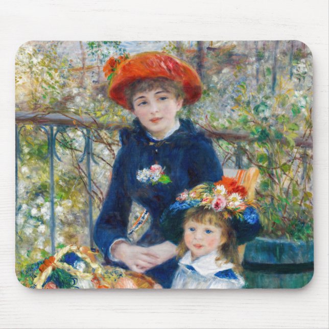 Pierre-Auguste Renoir - Zwei Schwestern auf der Te Mousepad (Vorne)