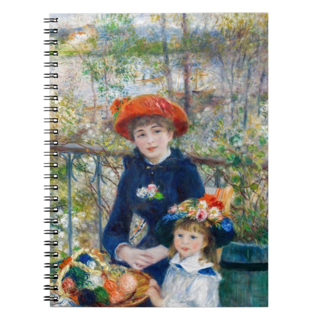 Pierre-Auguste Renoir - Zwei Schwestern auf der Te Notizblock (Vorderseite)