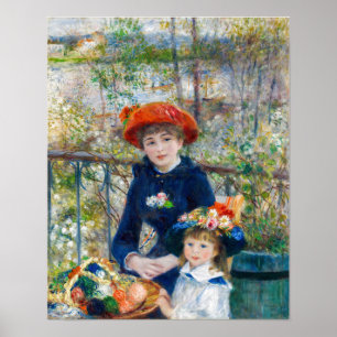 Pierre-Auguste Renoir - Zwei Schwestern auf der Te Poster