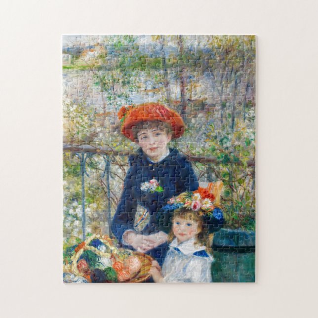 Pierre-Auguste Renoir - Zwei Schwestern auf der Te Puzzle (Vertikal)