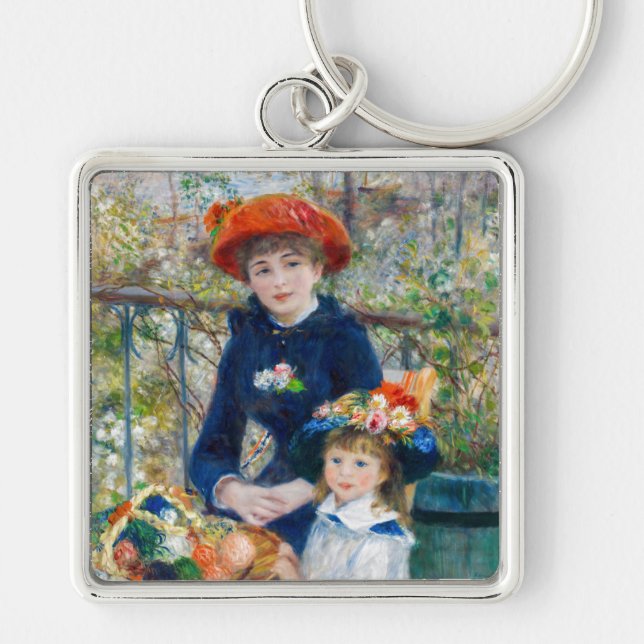 Pierre-Auguste Renoir - Zwei Schwestern auf der Te Schlüsselanhänger (Vorne)