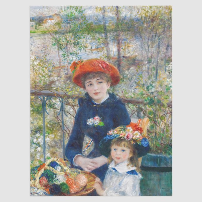 Pierre-Auguste Renoir - Zwei Schwestern auf der Te Seidenpapier (Von Creator hochgeladen)