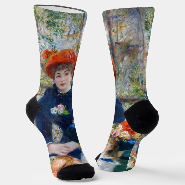 Pierre-Auguste Renoir - Zwei Schwestern auf der Te Socken (Gewinkelt)