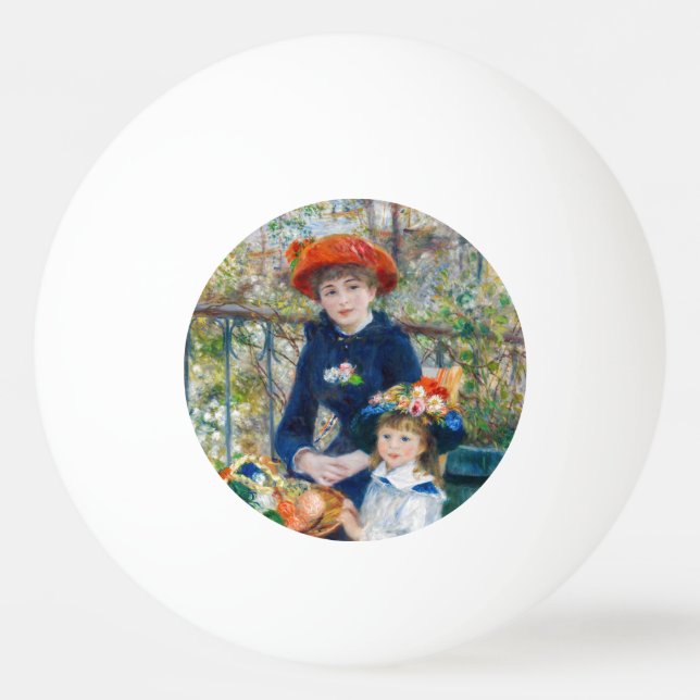 Pierre-Auguste Renoir - Zwei Schwestern auf der Te Tischtennisball (Vorderseite)