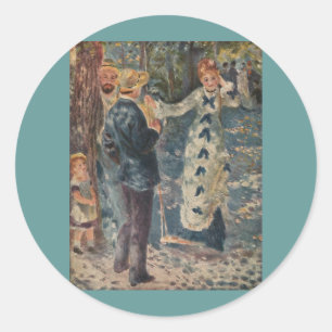Pierre-Auguste Renoirs Das Karussell (1876) Runder Aufkleber