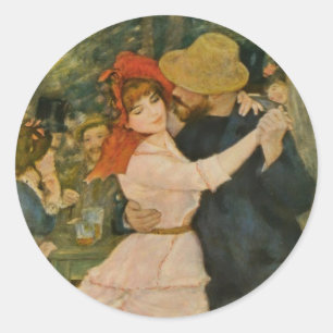 Pierre-Auguste Renoirs Tanz in Bougival (1883) Runder Aufkleber