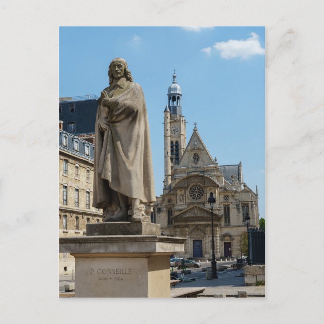 Pierre Corneille & Saint-Etienne-du-mont Kirche Postkarte (Vorderseite)