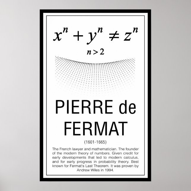 Pierre de Fermat Poster (Vorne)