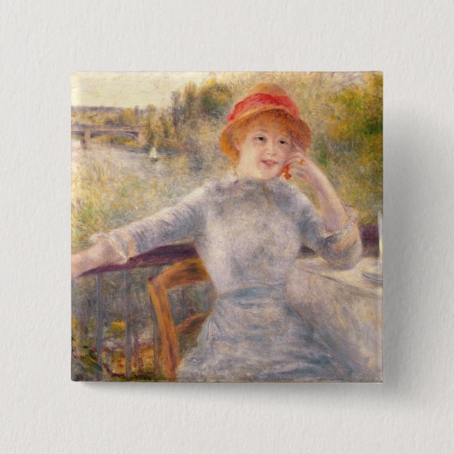 Pierre ein Renoir | A. Fournaise beim Grenouillere Button (Vorderseite)