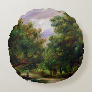 Pierre ein Renoir   die Straße nahe Cagnes Rundes Kissen