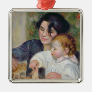 Pierre ein Renoir Gabrielle und Jean Silbernes Ornament