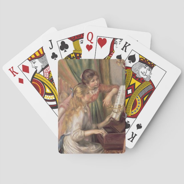 Pierre ein Renoir | junge Mädchen am Klavier Spielkarten (Rückseite)