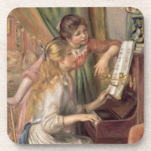 Pierre ein Renoir   junge Mädchen am Klavier Untersetzer