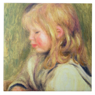 Pierre ein Renoir Kind in einer weißen Fliese