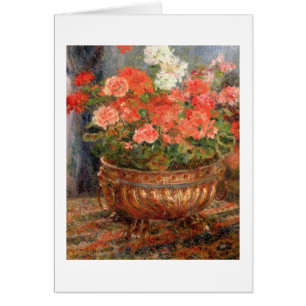 Pierre ein Renoir Pelargonien in einem kupfernen